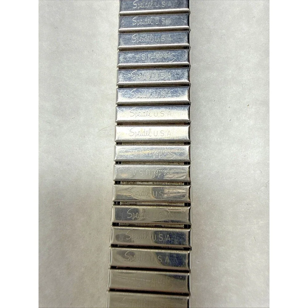 Speidel USA Two Tone Stretch Watch Band Expansion Bracelet Gold Silver Vintage